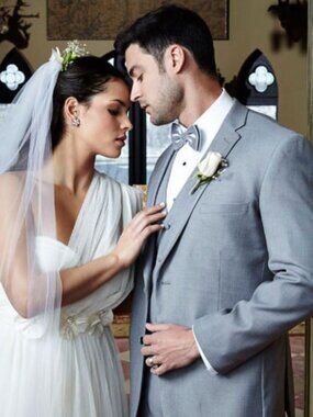 Heather Grey Tuxedo Jacket Notch